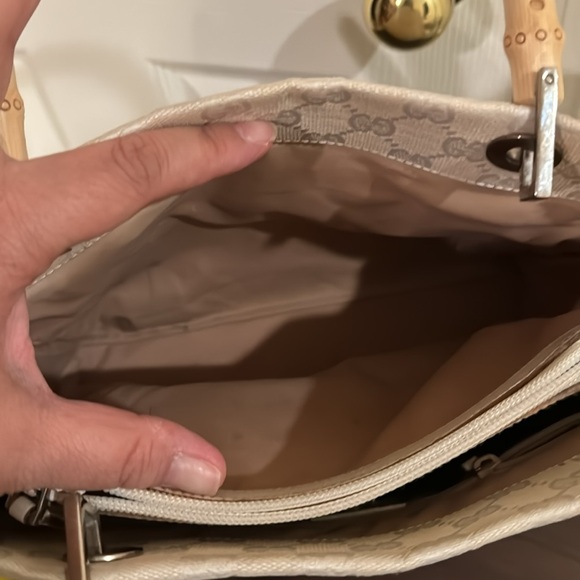 Gucci Monogram Handbag with Bamboo Handles - Picture 10 of 11